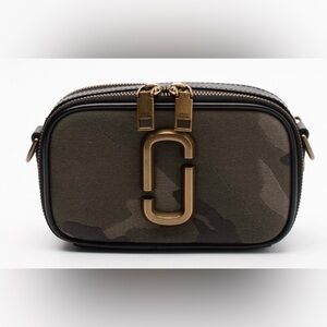 MARC JACOBS The Camo Jacquard Snapshot w/ replacement crossbody strap EUC
